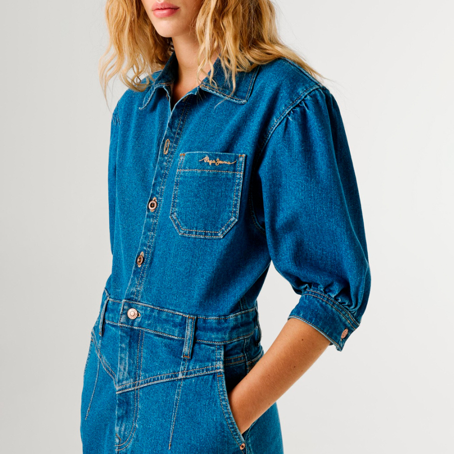 abito-corto-in-denim-dalla-vestibilita-regolare