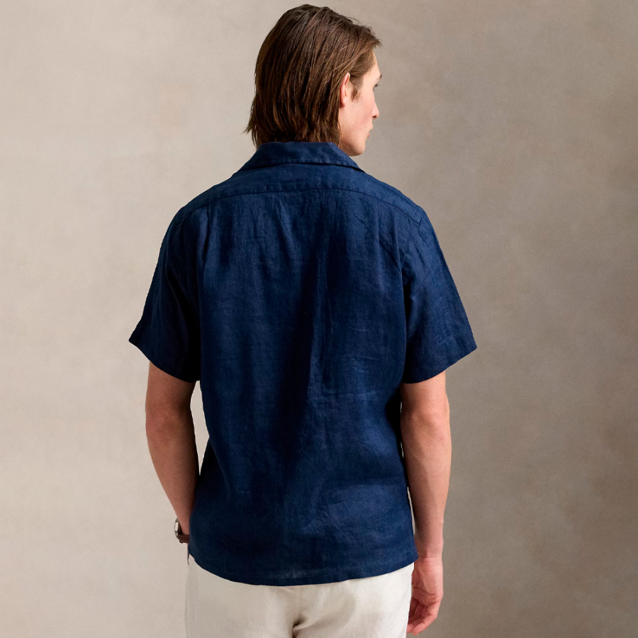 chemise-de-camp-en-lin-coupe-classique