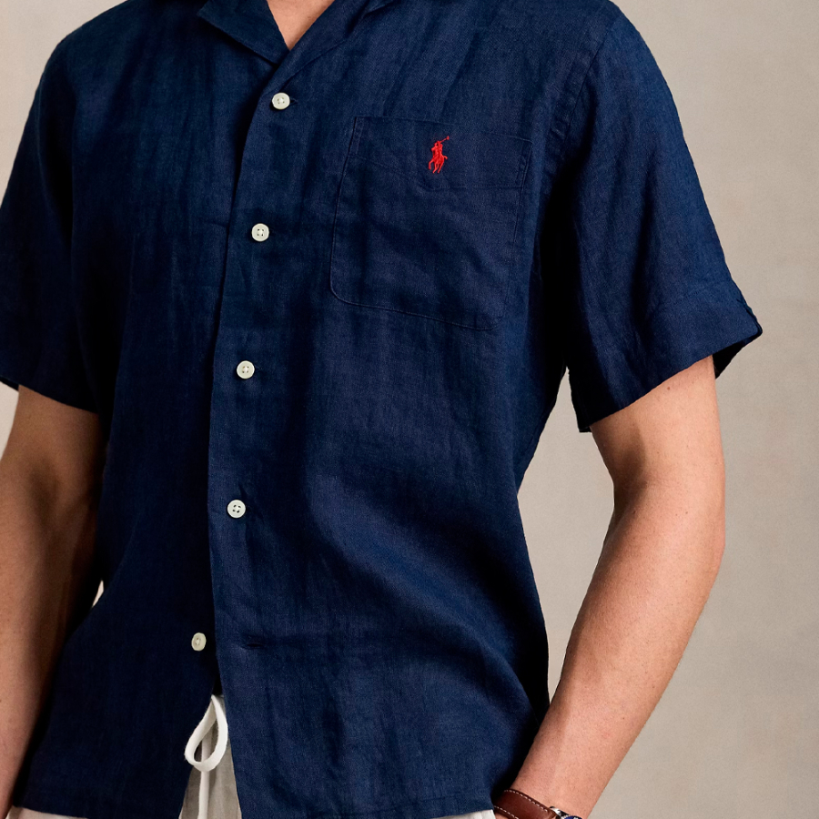 chemise-de-camp-en-lin-coupe-classique