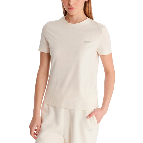 Guess T-shirts hauts et polos Crme - T-SHIRT TRACEY V6RI07 J1314 - XS - Ref 25 €