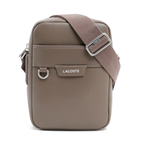 Lacoste Sac bandoulire en cuir Ossian - U Gris- Ref 112 €