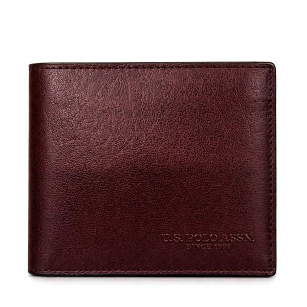 Us Polo Assn Portefeuille en cuir Hill H avec porte-monnaie - U Bleu marine Brun- Ref 32 €