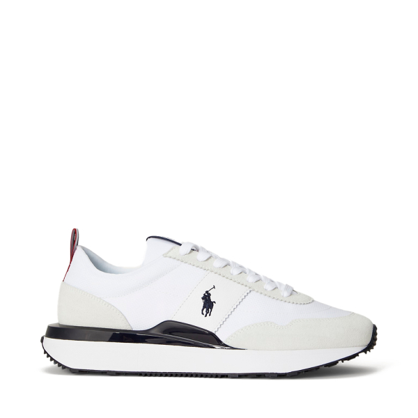 Ralph Lauren Chaussure de sport Train 89 en daim et oxford - 46 Blanc- Ref 98 €