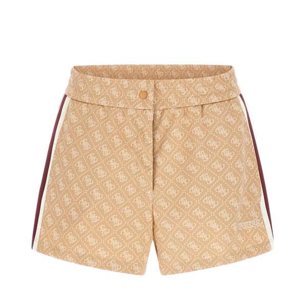 Guess Pantalons Beige - Short lgant en jacquard 4G - S - Ref 49 €