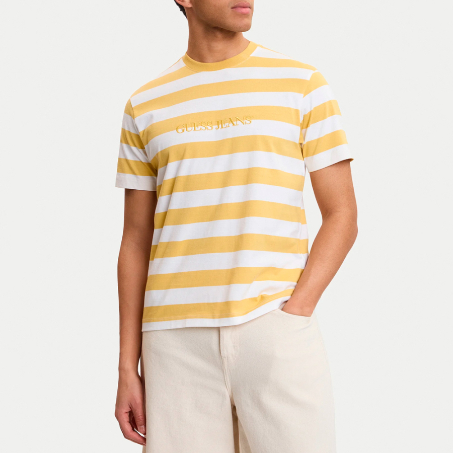 camiseta-listrada-com-logotipo