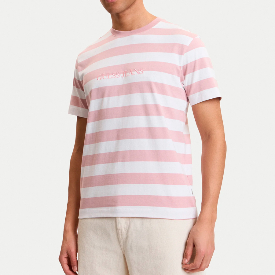 striped-t-shirt-with-logo