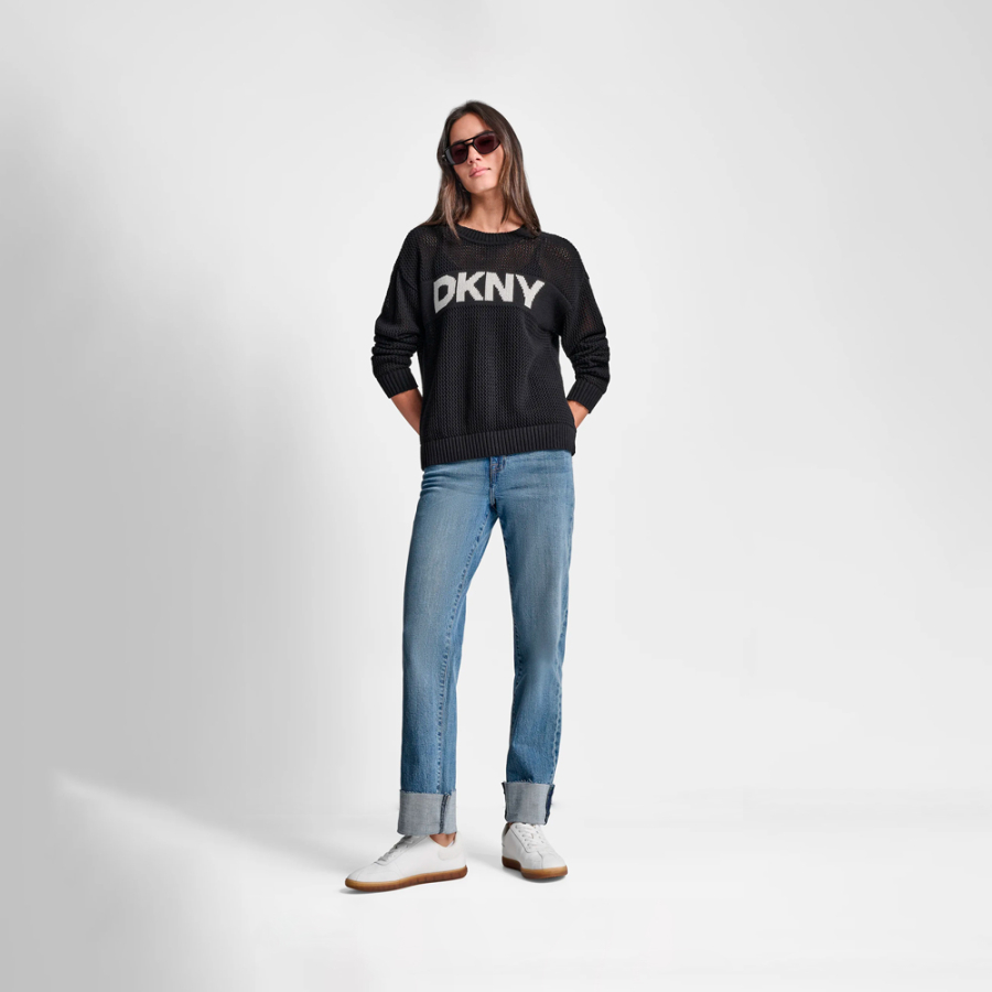 sweat-shirt-a-col-rond-avec-logo-ajoure