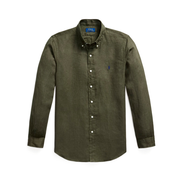 Ralph Lauren T-shirts Vert - Chemise en lin sur mesure - XXL - Ref 120 €