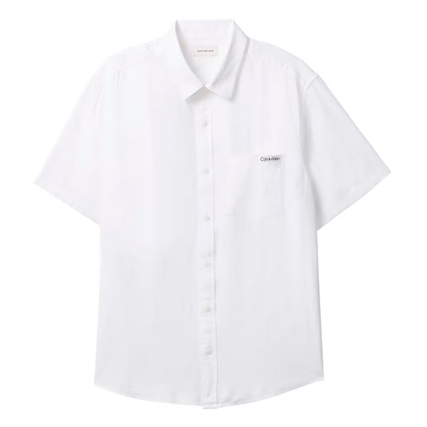 Calvin Klein T-shirts Blanc - CHEMISE CLASSIQUE DCONTRACTE EN LIN UNI - XL - Ref 63 €