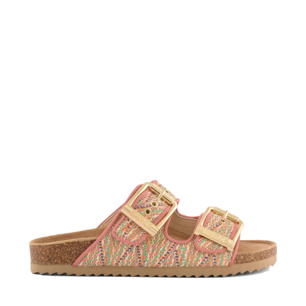 Colors Of California Sandales Slofi en raphia - 40 Beige, Rose- Ref.