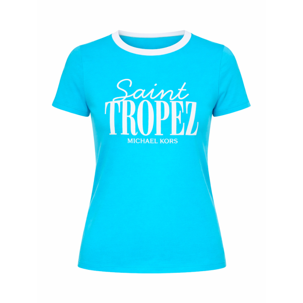 Michael Kors T-shirts hauts et polos Bleu - Camiseta Saint-Tropez de algodn elstico - M - Ref 49 €