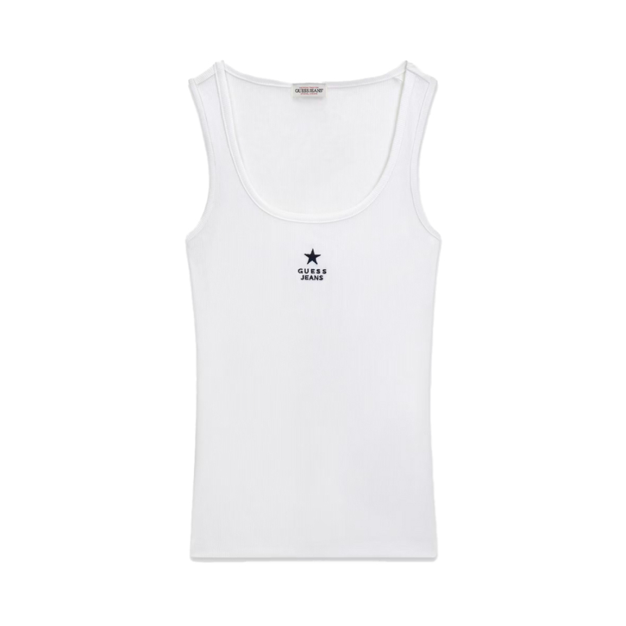 top-sin-mangas-con-estrella-bordada-corte-slim