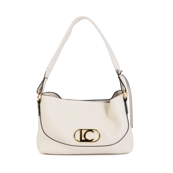 Lola Casademunt Sac bandoulire en similicuir avec anse tresse et nud - U Blanc- Ref 83 €