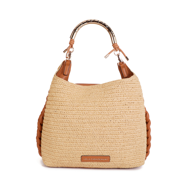 Lola Casademunt Sac cabas effet raphia 1981 - U Blanc- Ref 132 €