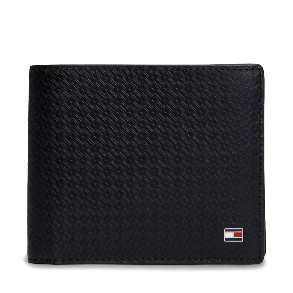 Tommy Hilfiger Portefeuille en cuir avec logo en relief - U Noir- Ref 64 €