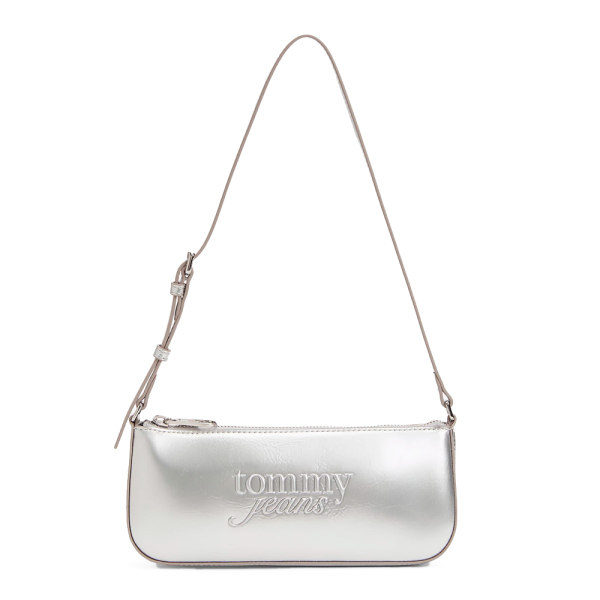 Tommy Hilfiger Sac bandoulire mtallique avec logo textur - U Gris- Ref 70 €