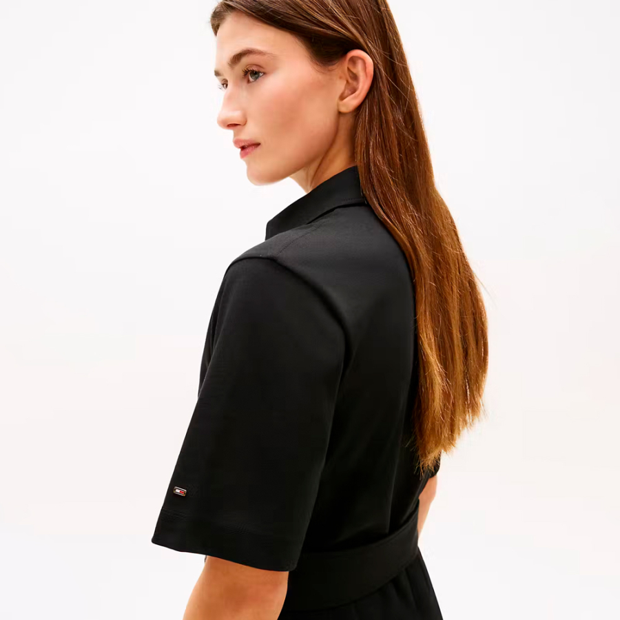 gold-button-mix-media-dress gold-button-mix-media-dress