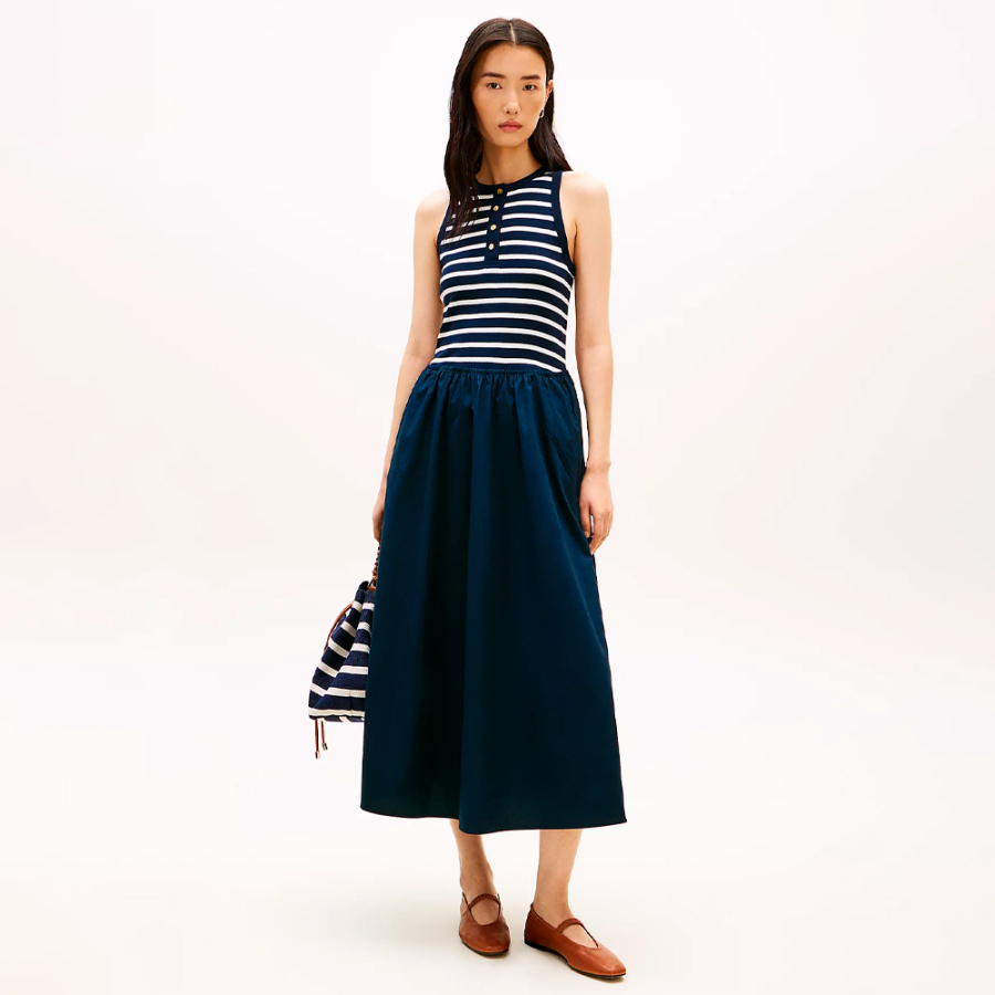 vestido-maxi-sin-mangas-con-botones-dorados