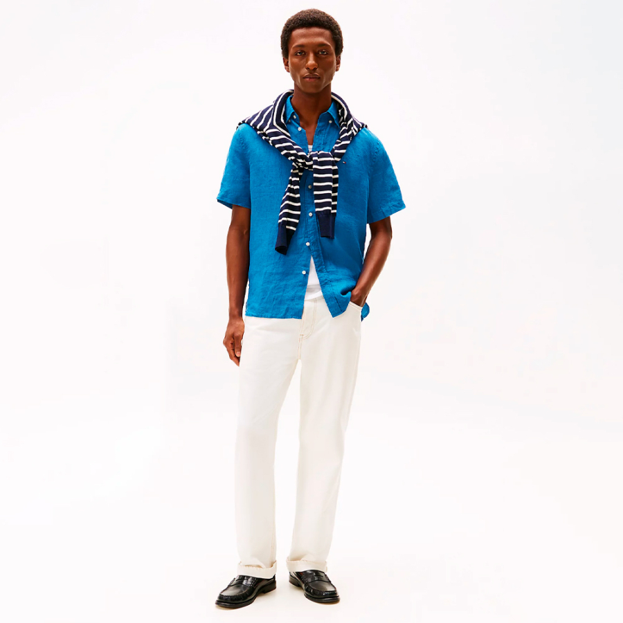 short-sleeved-shirt-in-washed-effect-linen