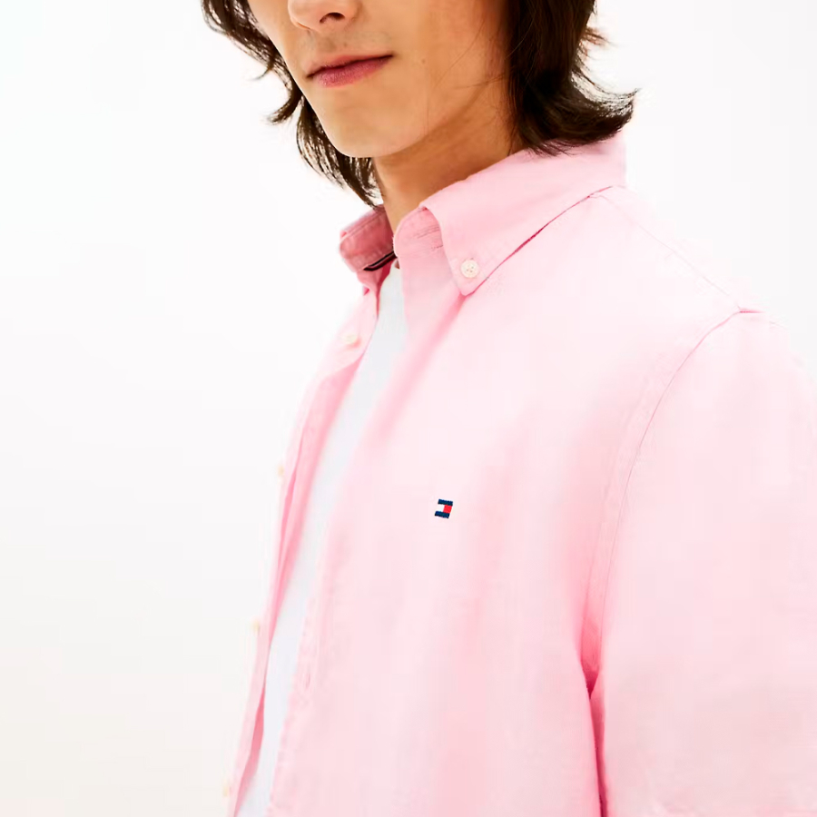 camicia-a-maniche-corte-in-lino-effetto-lavato