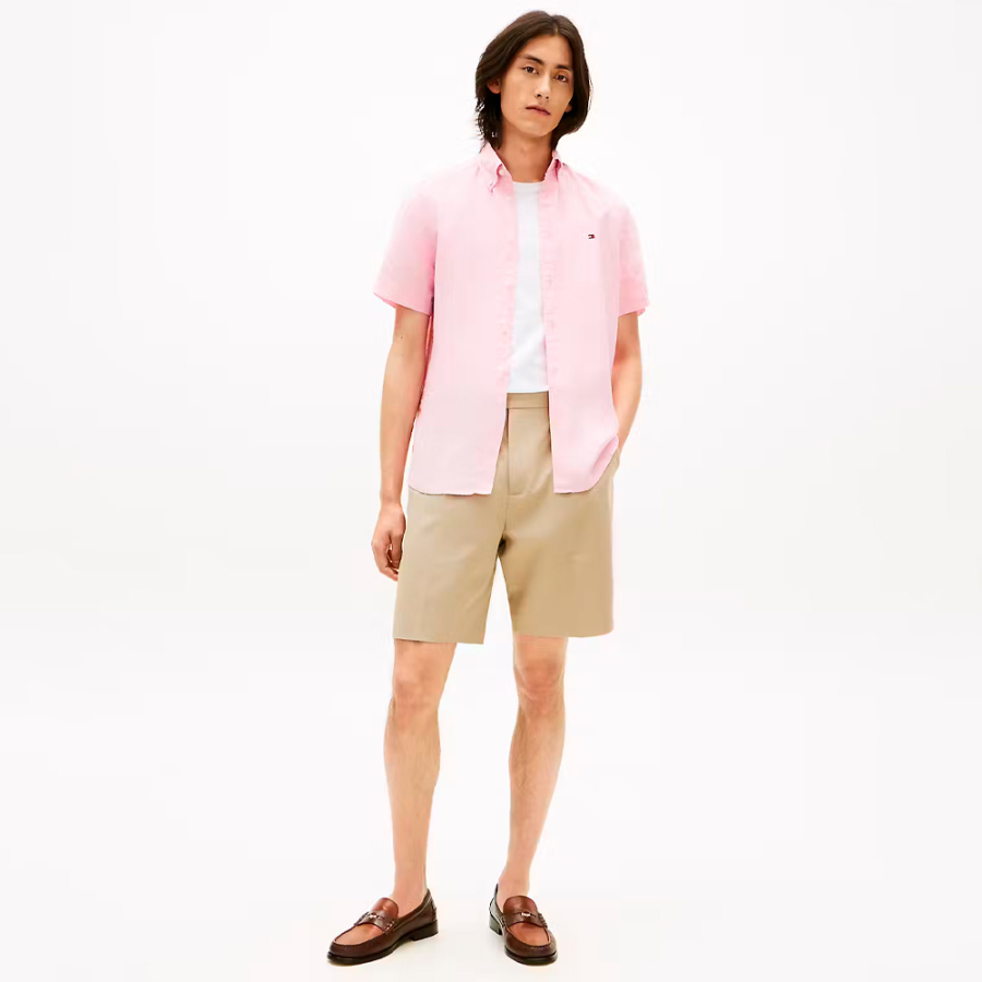 camicia-a-maniche-corte-in-lino-effetto-lavato