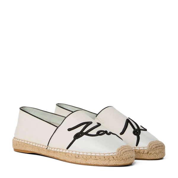 Karl Lagerfeld Espadrilles Kamini Signia - 36 Blanc- Ref 135 €