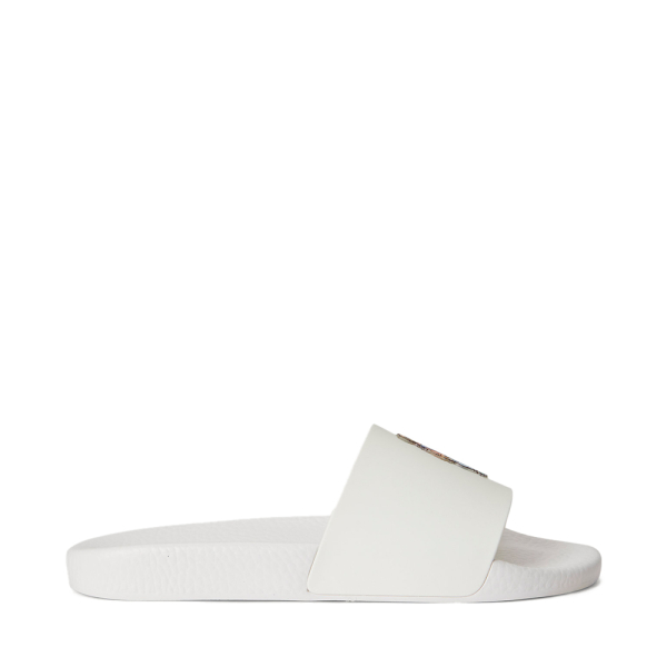 Ralph Lauren Tongs avec Polo Bear - 43 Blanc- Ref 55 €
