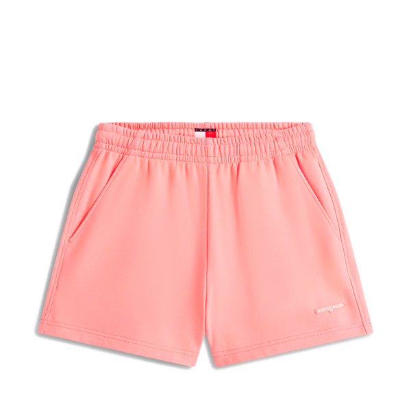 Tommy Hilfiger Pantalons Rose - Short de survtement en polaire jambes larges avec logo - L - Ref 42 €