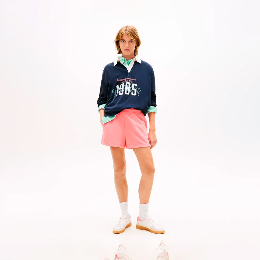 short-de-survetement-en-polaire-a-jambes-larges-avec-logo
