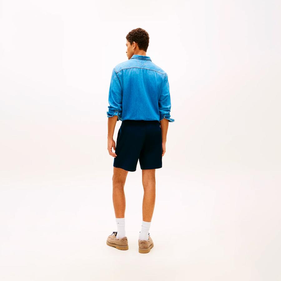short-en-lin-a-jambes-larges-avec-logo