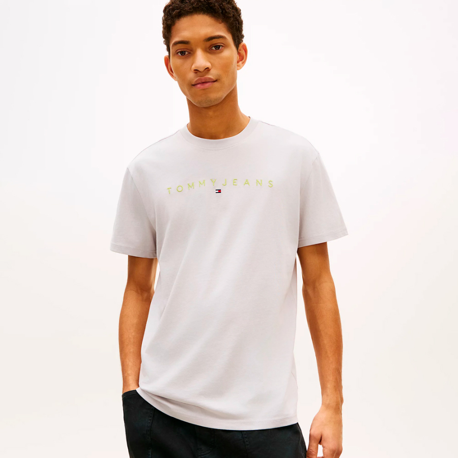 t-shirt-en-maille-avec-logo-lineaire-brode t-shirt-en-maille-avec-logo-lineaire-brode