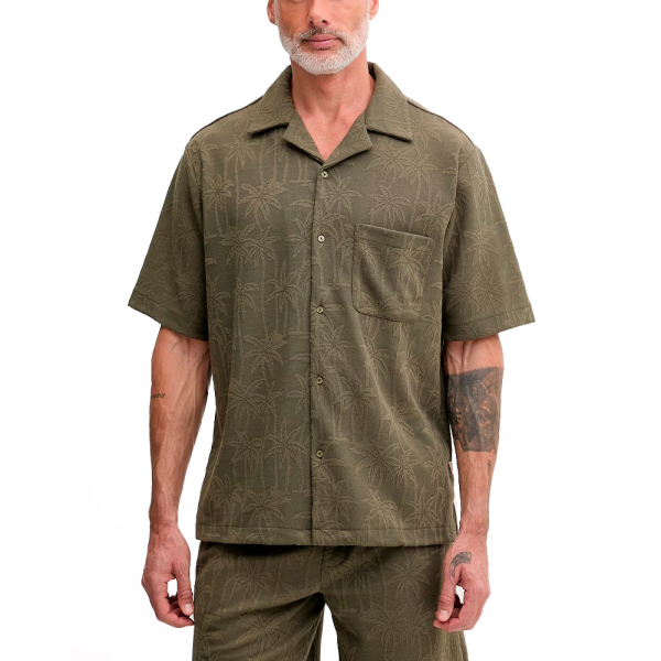 Guess T-shirts Vert - CHEMISE PALMIER DU COMPLEXE DE BOWLING - M - Ref 49 €