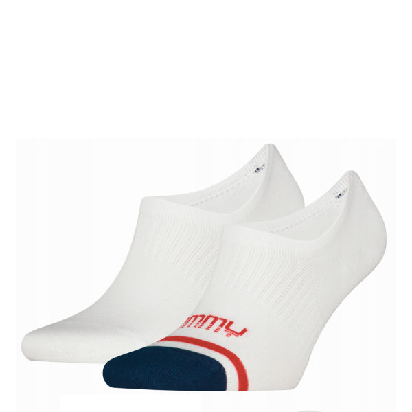 Tommy Hilfiger Calcetines Blanc - Chaussettes de sport rayes - 3942 - Ref 9 €
