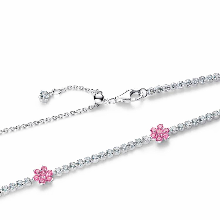 collier-de-tennis-a-fleur-rose-394561c01 collier-de-tennis-a-fleur-rose-394561c01