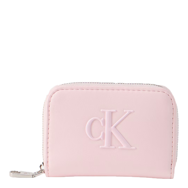 Calvin Klein Portefeuille zipp avec monogramme - U Rose- Ref 35$