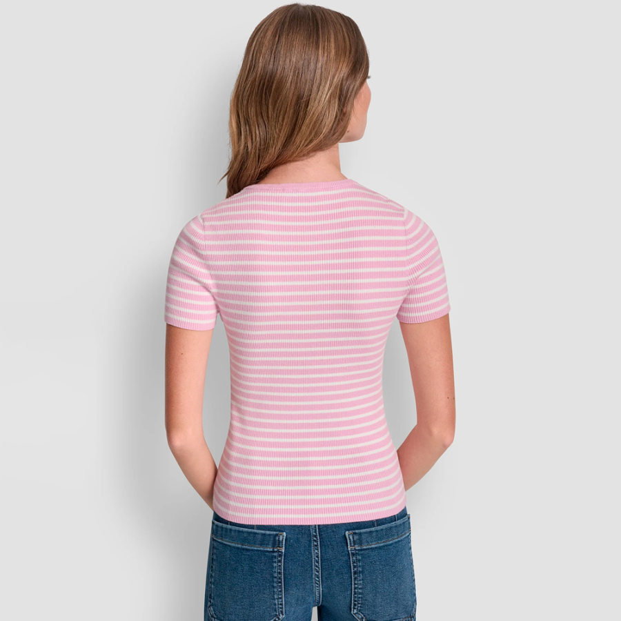 t-shirt-raye-a-col-rond