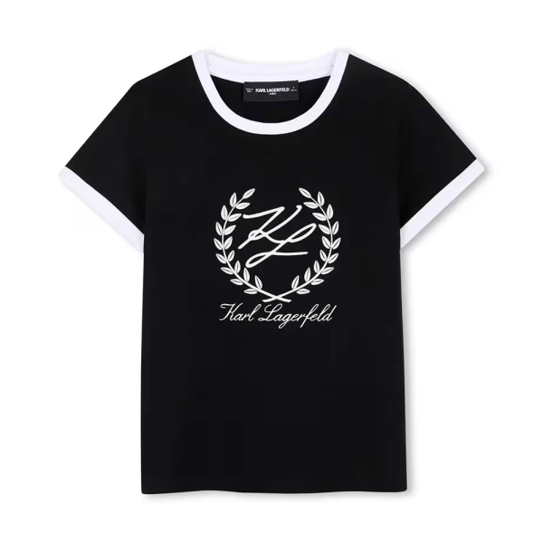 Karl Lagerfeld T-shirts et tops Noir - T-shirt enfant Z3115409B - 16A - Ref 38 €