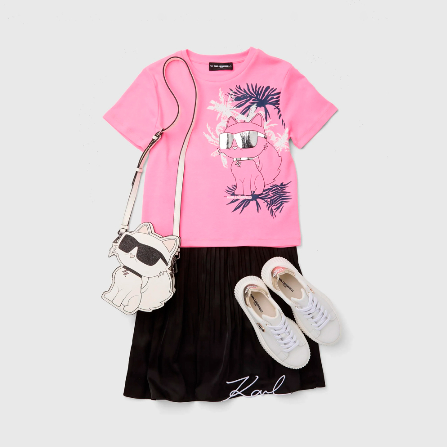 t-shirt-ikon-choupette-con-stampa-di-palme-per-bambini