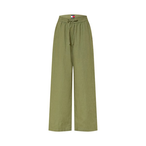 Tommy Hilfiger Pantalons Vert - Pantalon ample cordon de serrage en lin mlang - M - Ref 70 €
