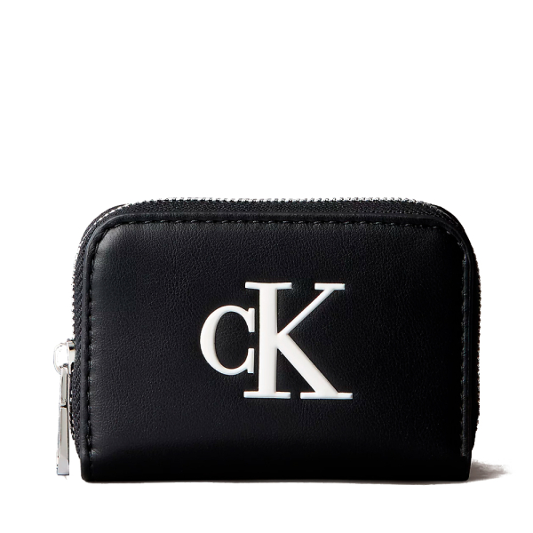 Calvin Klein Portefeuille zipp avec monogramme - U Noir- Ref 35$