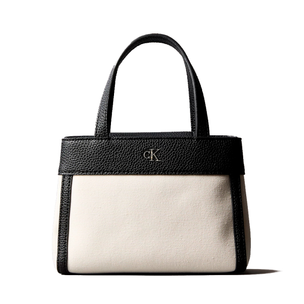 Calvin Klein Petit sac fourre-tout en toile de coton - U Blanc- Ref 91 €