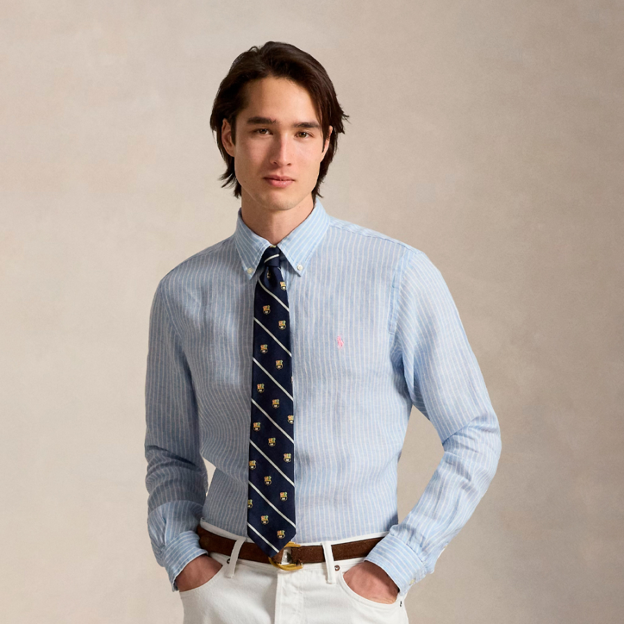 camisa-de-lino-con-rayas-custom-fit camisa-de-lino-con-rayas-custom-fit