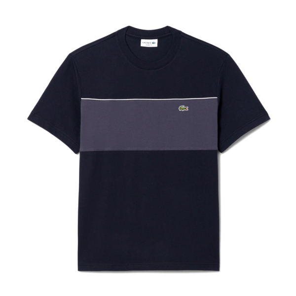 Lacoste T-shirts Bleu marine - T-shirt en coton blocs de couleur - L - Ref 49 €
