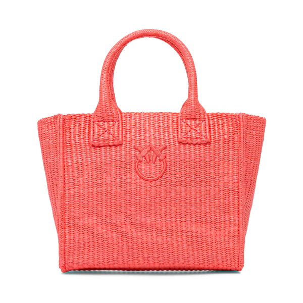 Pinko Mini sac cabas de plage en raphia - U corail- Ref 155 €