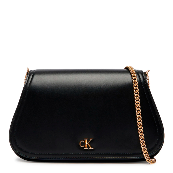 Calvin Klein Portefeuille incurv avec bandoulire chane - U Noir- Ref 70 €