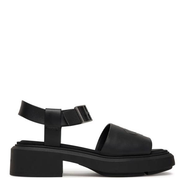 Calvin Klein Melanie - Sandales en cuir pais - 37 Noir- Ref 84 €