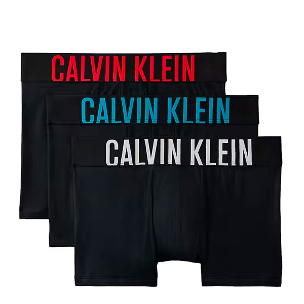 Calvin Klein Underwear Chaussettes Noir - Lot de 3 boxers - Coton Intense Power - L - Ref 45 €