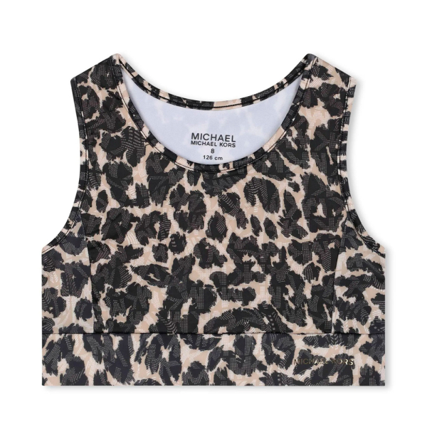 Michael Kors Dernires tailles Jusqu -50 Brun - Haut court imprim lopard pour enfants - 10A - Ref 32 €