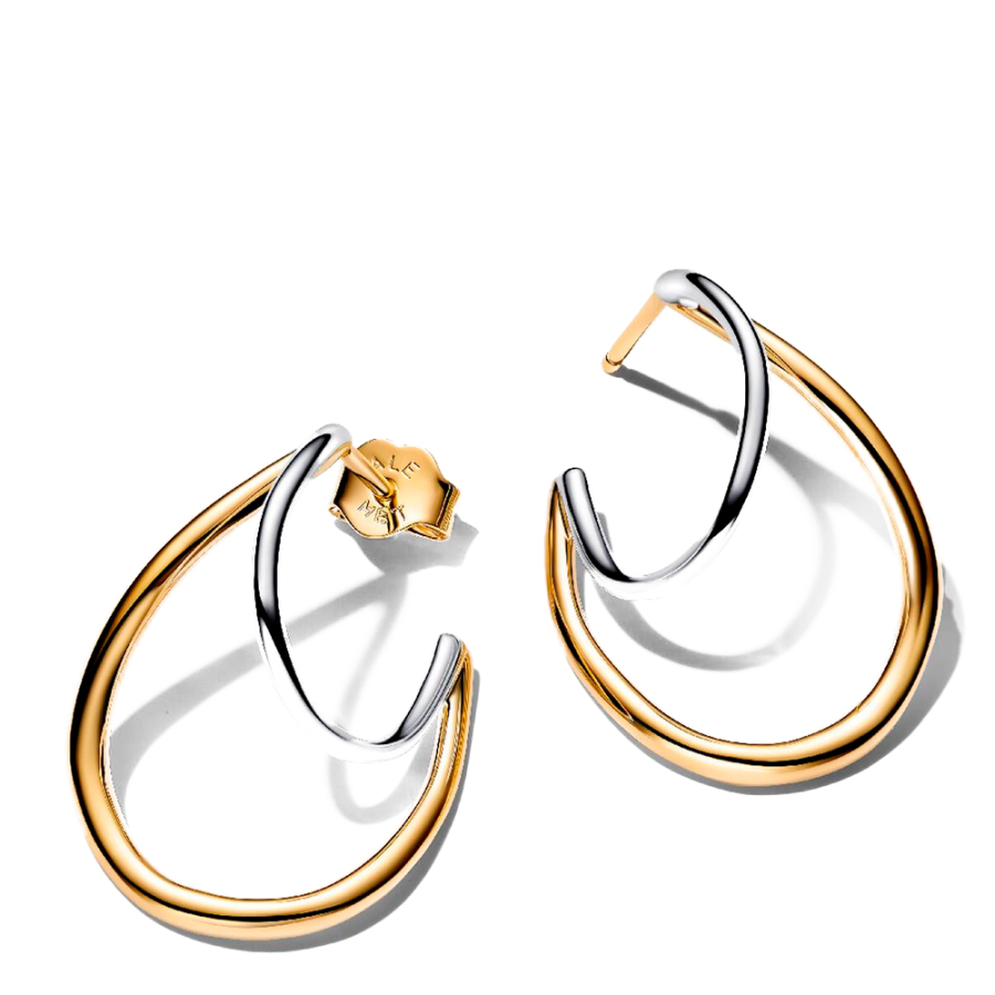 pendientes-de-aro-doble-forma-organica-en-dos-tonos-264657c00 pendientes-de-aro-doble-forma-organica-en-dos-tonos-264657c00