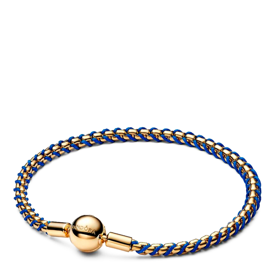 bracciale-con-catena-a-scatola-e-cordino-blu-563816c02 bracciale-con-catena-a-scatola-e-cordino-blu-563816c02